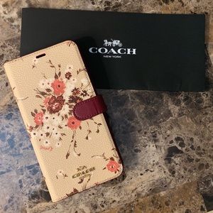 iPhone XS Max Coach Folio case with Floral print